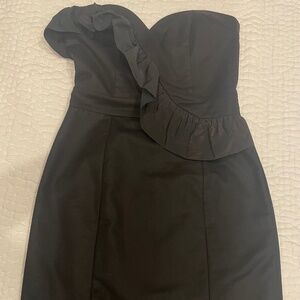 French Connection black ruffle cocktail dress, size 6
